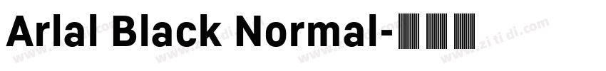 Arlal Black Normal字体转换